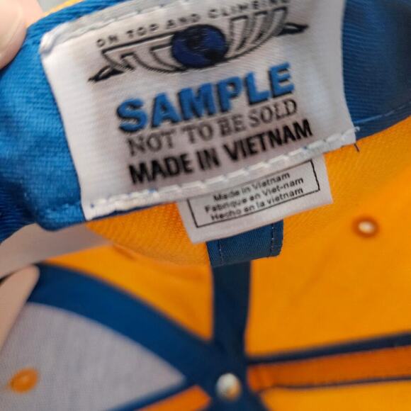 Vtg UCLA Bruins Strapback Hat Cap Blue Yellow Wool 90s College Sports California - Picture 8 of 9